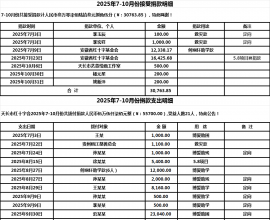 񹫿20257-10·ݾ֧ϸ